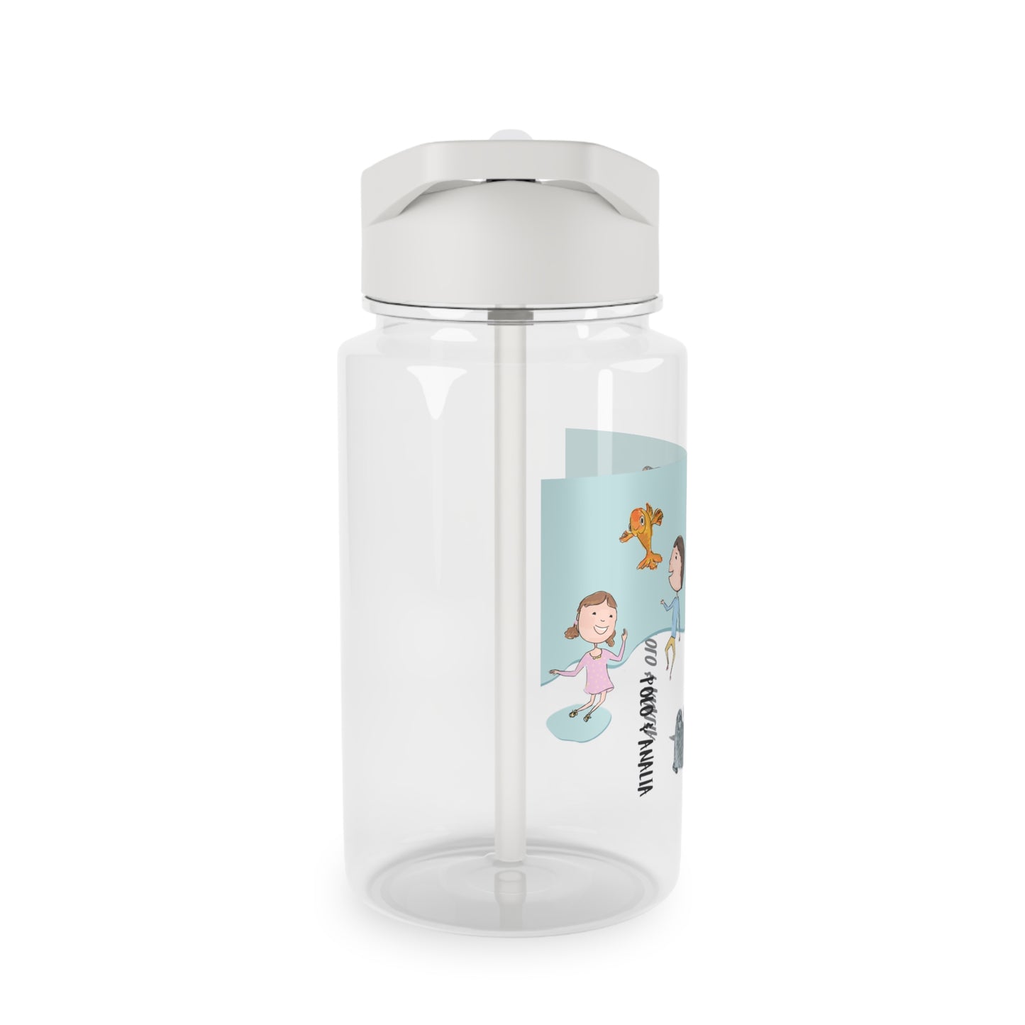 Polo & Analia Kids Water Bottle | Tritan Bottle with Straw, Ocean Friends Design