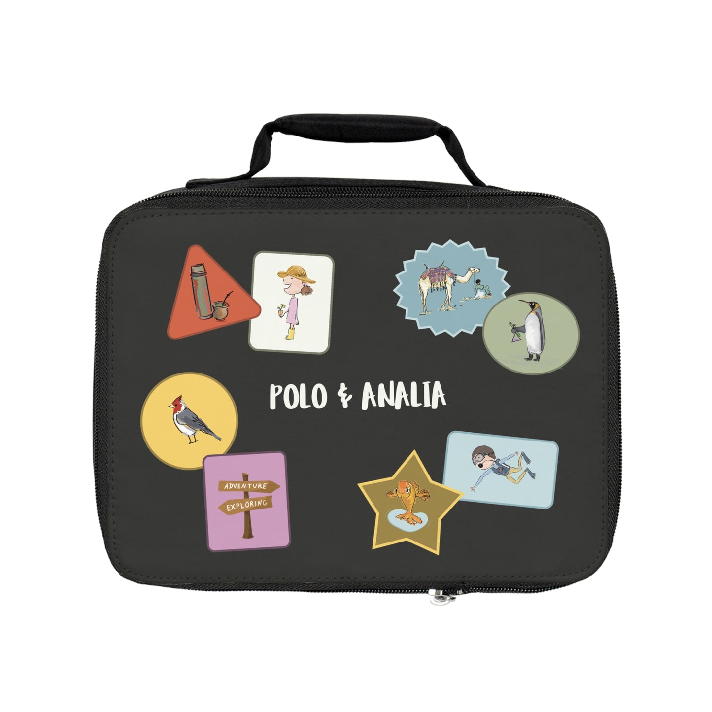Polo & Analia Kids Lunch Bag | Insulated Lunch Box with Adventure Patch Design