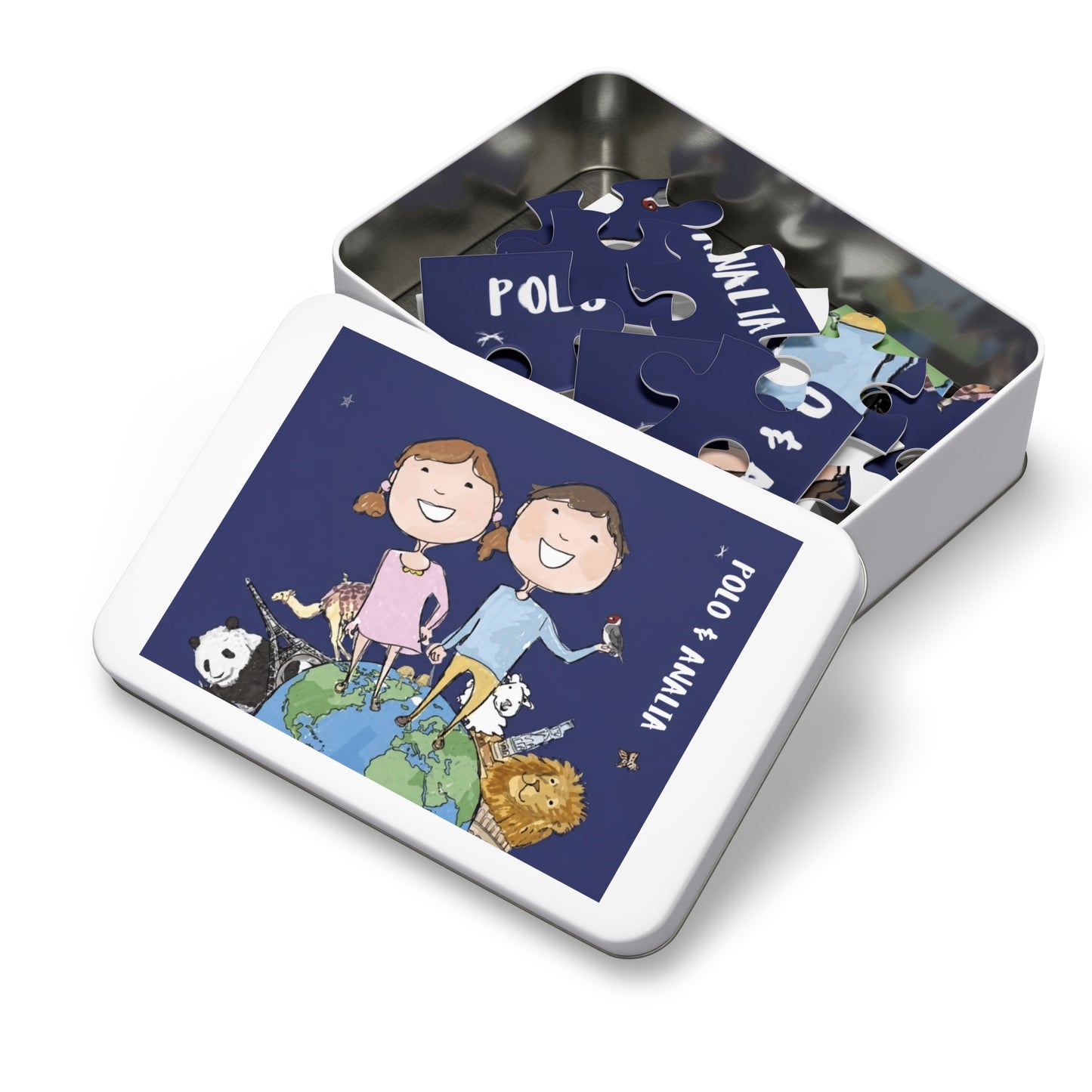 Polo & Analía Around the World – 30-Piece Puzzle with Tin