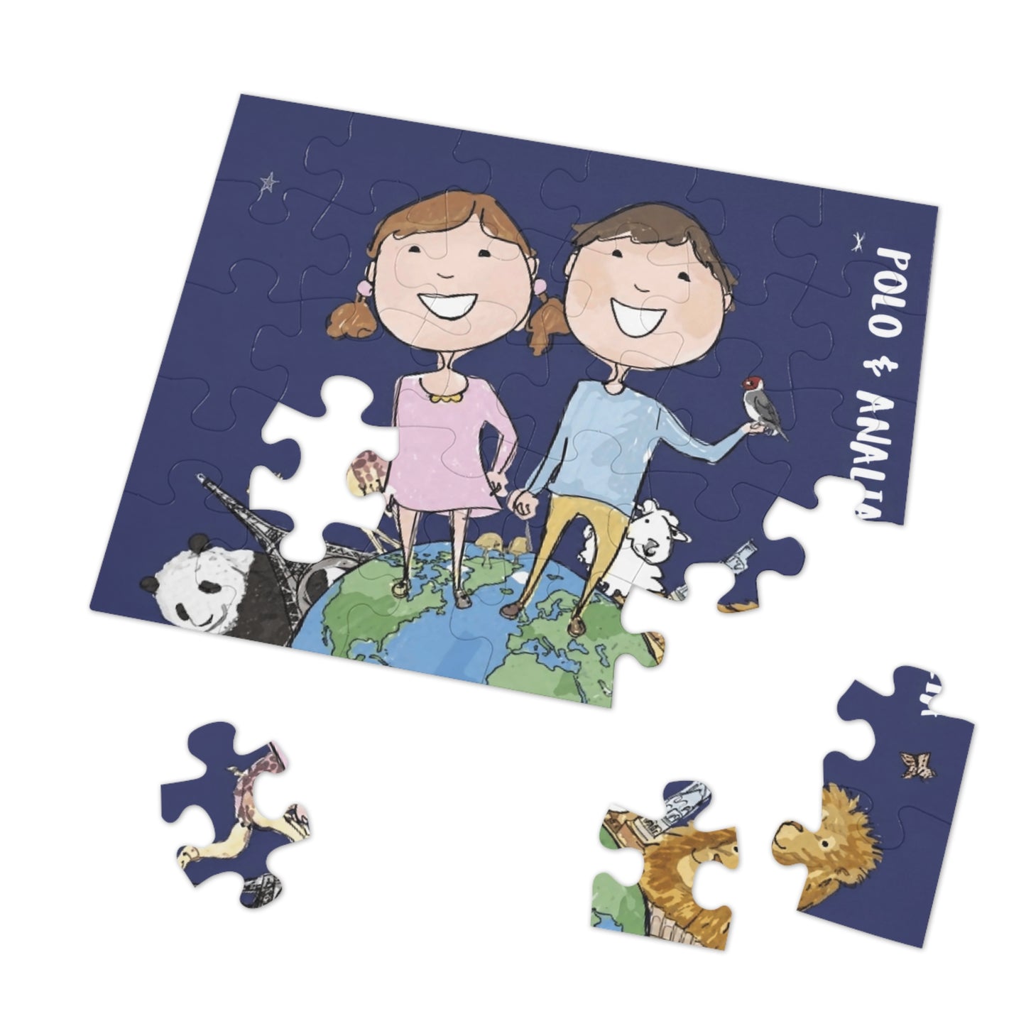 Polo & Analía Around the World – 30-Piece Puzzle with Tin