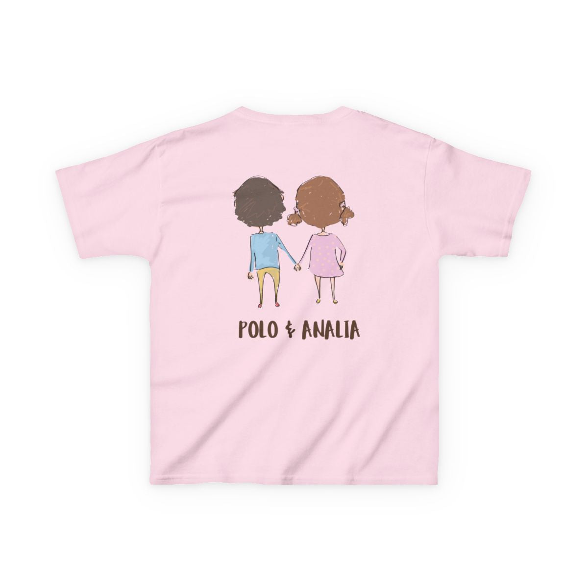 Polo & Analia Kids Tee | Cartoon Duo Front and Back Print