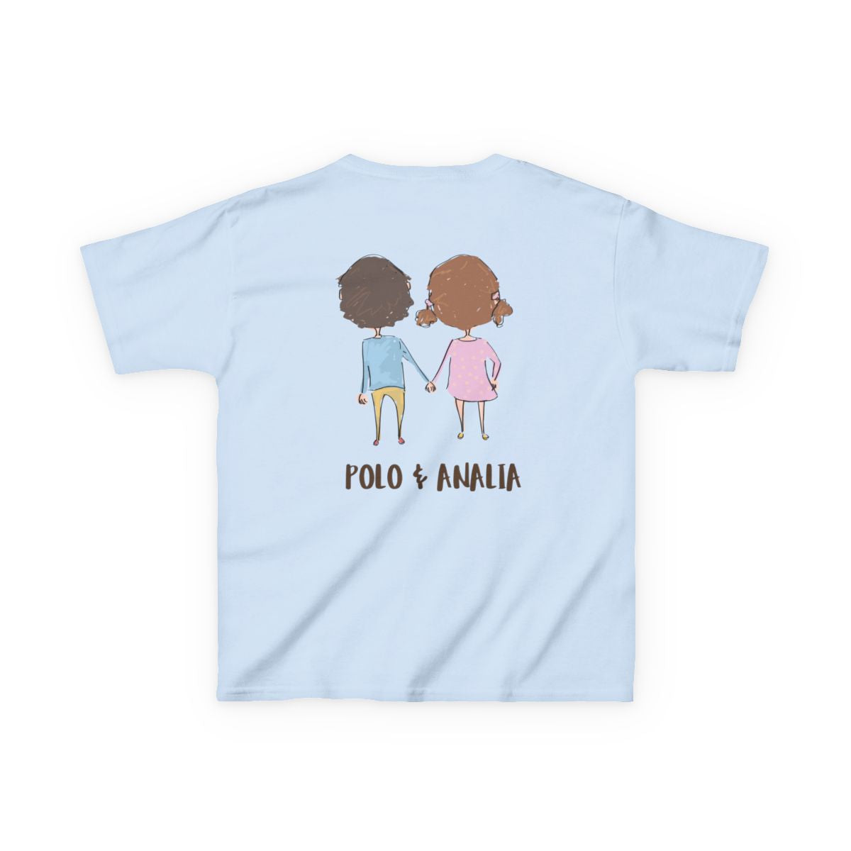 Polo & Analia Kids Tee | Cartoon Duo Front and Back Print