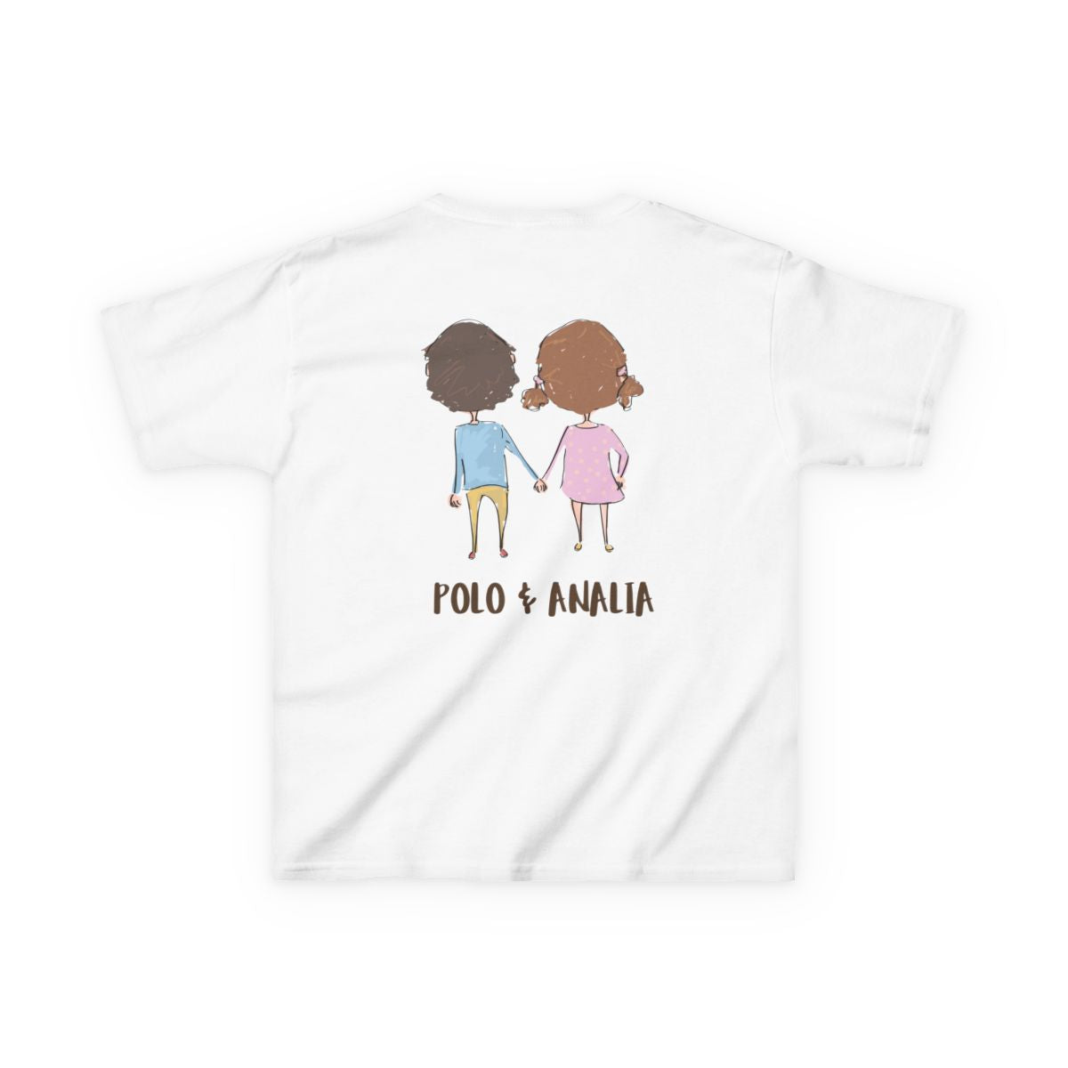 Polo & Analia Kids Tee | Cartoon Duo Front and Back Print