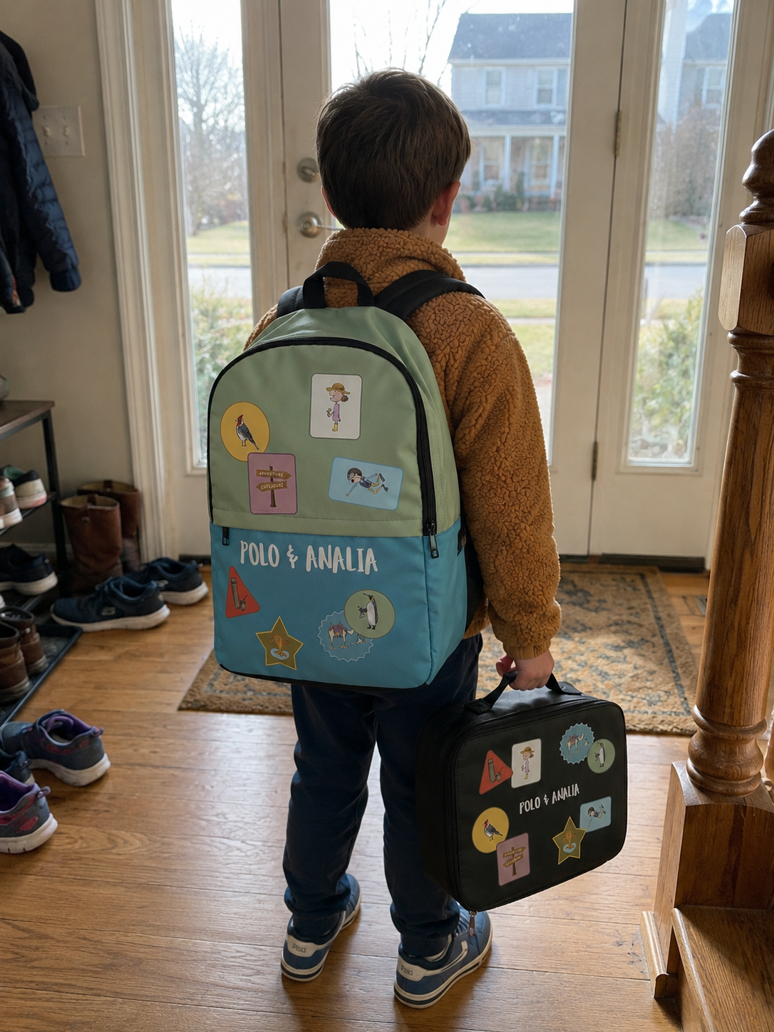 Polo & Analia Kids Backpack | Adventure Patch Daypack for School and Travel