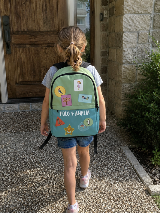 Polo & Analia Kids Backpack | Adventure Patch Daypack for School and Travel